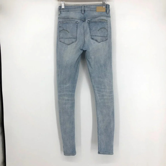 G-Star Raw  3301 High Skinny Jeans in Light Wash aged indigo size 27 waist 32L - Picture 4 of 16